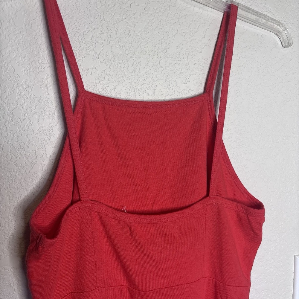 Free People Beach Dress Women's Size Large L Sleeveless Red/Orange 100% Cotton - Picture 4 of 8